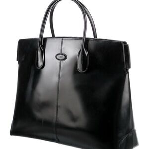 Tod’s Black Leather Tote Bag